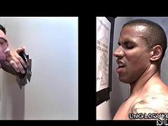 Office gloryhole straight fooled by jock