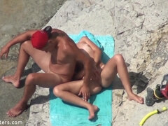 Amateur, Playa, Morena, Al aire libre, Público, Espía