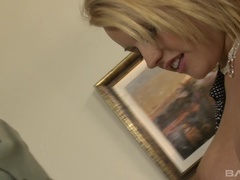 ブロンド, イく瞬間, チン, 顔射