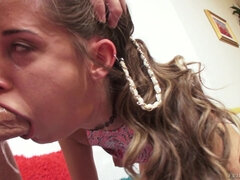 Grosser schwanz, Blasen, Kehlenfick, Würgen