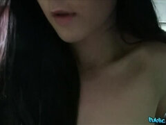 Blasen, Auto, Paar, Hundestellung, Fingern, Im freien, Öffentlich, Muschi