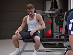 Anaal, Kont, Sperma shot, Homo, Sportzaal, Spier, Tatoeage
