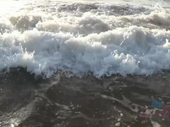 Enthousiasteling, Geweldig, Strand, Gezichtspunt, Kut duiken, Mager, Tieten likken, Speelgoed