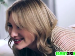 Taboo Family Threesome with Blonde Stepmom