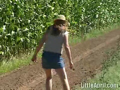 Sexy Little April Does A Little Gardening