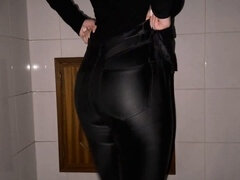 Naughty and inexperienced girl lets me take control in the elevator