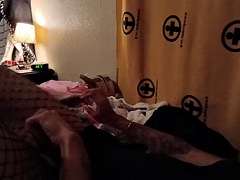 In den arsch, Crossdresser, Dildo, Fußfetisch, Lingerie, Masturbation, Solo, Titten