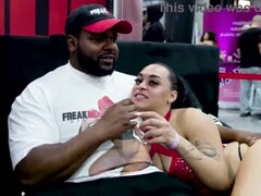 Interracial, Besar, Latina, Al aire libre, Público