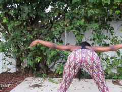 Amateur, Black, Busty, Ebony, Natural tits, Outdoor, Stripping, Tits