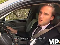 Vip4k. random passerby scores fantastic bride in the wedding limo