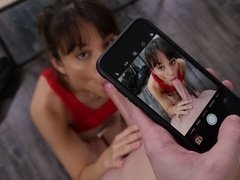 Blasen, Braunhaarige, Spermaladung, Aufs gesicht abspritzen, Handjob, Lecken, Jungendliche (18+), Titten