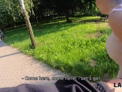 LAW4k. Chubbies girl tries making it with security office