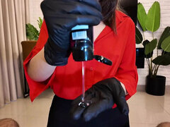 Sadomasochismus, Grosser schwanz, Schwanz, Fetisch, Hd, Latex, Sperma, Stiefmutter