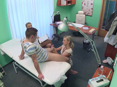 Couple have sex in front of seductive nurse Bianca Fererro