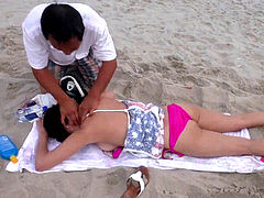 Amateur, Playa, Japonés, Al aire libre, Voyeur