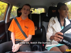 Ebony Learner Gets Stuck In The Seat 1 - Sam Bourne