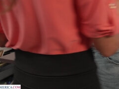 Busty Brunette MILF Armani Black MFST - classroom sex