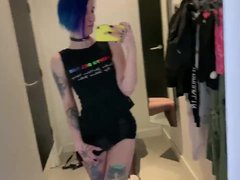 Blasen, Paar, Frau, Transe, Russisch, Transfrau, Schlampe, Titten