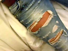 Enthousiasteling, Naakte man aangeklede vrouw, Handbeurt, Masseren, Gezichtspunt, Tiener