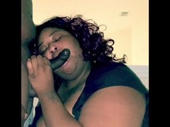 Black bbw head, ebony bbw, sloppy bbc head