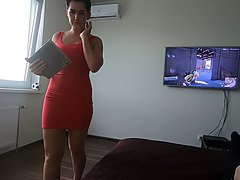Cul, Brunette brune, Femme couguar, Éjaculation interne, Hd, Chatte, Dormant, Belle mère