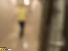 ブロンド, カワイイ, ヒール, お金, 公共, 女子高生, ストリップ, 三人