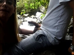 Blonde, En levrette, Européenne, Lunettes, De plein air, Réalité, Chevaucher, Espagnole