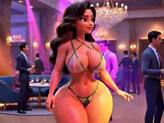 Ep9: From Chubby And Ignored To Curvy Big Cock Tease Wife In Emerald Micro Bikini Pounded