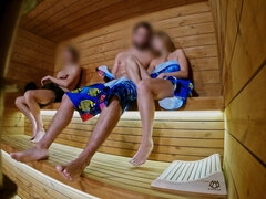 Sauna Adventure Pt1: I Show My Hard Cock To Three People In The Sauna