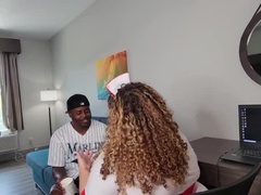 Jay Playhard Serves SBBW Latina Nurse Vicky Plush With Cum Sample