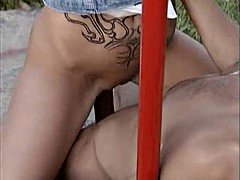 アナル, ドイツ人, アウトドア, タトゥー