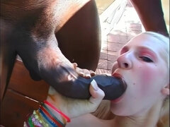 Enormous black dicks for petite blonde slut