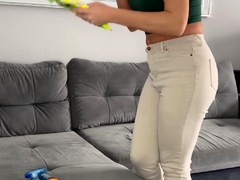 おもらし, 素人, フェティッシュ, 面白, ジーンズ, 一人