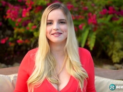 Watch Codi Vore bounce her big tits while playing with her hairy pussy outdoors