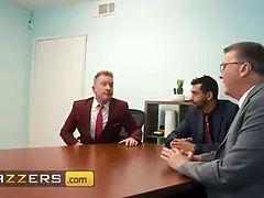 デカチン, デカパイ, フェラチオ, イく瞬間, 乱交, 異人種間, オフィス, 三人