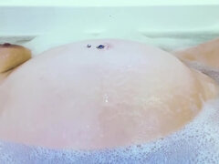 Pregnant Pussy Bathtub Masturbation While Showing Sexy Feet - Full Video