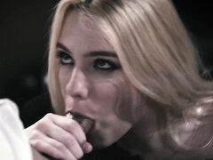 Blonde, Sucer une bite, Tir de sperme, Hard, Hd, Naturelle, Seins naturels, Soeurs