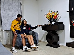 Noire, Brunette brune, Cousine, Noir ébène, Hard, Fille latino, Solo, Suçant