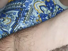 Stepson is naked in bed with a boner getting a massage from his stepmom with a huge white ass