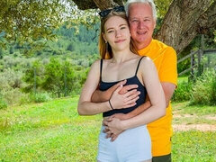 18, フェラチオ, バック, 自然山雀, アウトドア, ガリガリ, ティーン, オッパイの