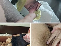 デカ尻, 茶髪の, 毛深い, ラティーナ, 淫乱熟女, オーガズム, 小柄, オマンコ