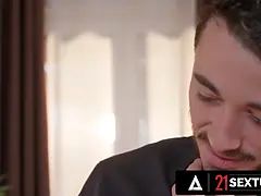 Twenty-one sextury - hot librarian Zlata Shine gets her facehole and Ass Fucked before getting covered in jizz