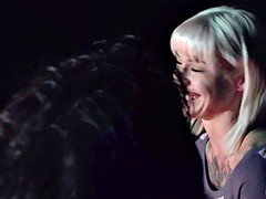 Tattooed slut pounded and cum facialed