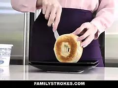 Stepbrother pranks Bunny Colby and packs her with hot jizz