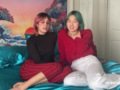Busty Lesbian Couple Film Their First Amateur Sex Scene - Dildos/toys