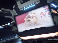 デカパイ, ブロンド, 巨乳な, 異人種間, 淫乱熟女, 剃毛, オッパイの, レスリング