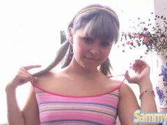 Amateur, Doigter, Hard, Masturbation, Chatte, Solo, Jarretelles, Adolescente