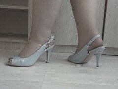 Pummelig, Füsse, Fetisch, Reif, Nylon, Strumpfhose, Retro, Schuhe