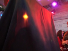 Voyeurs getting off watching the oral sex all around the club