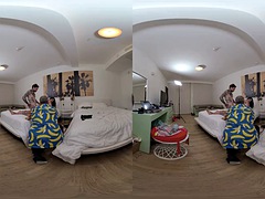 Avalon Mira  PAWG LICKS CUM from BANANA in FIRST DOUBLE VAGINAL DV, DVP THREESOME